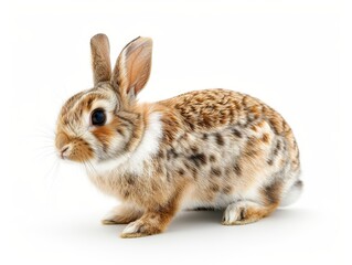 Fototapeta premium an English Spot rabbit, with its distinctive spotted fur pattern
