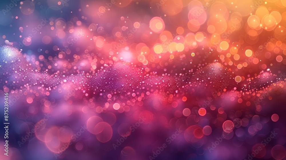Poster colorful abstract bokeh background with vibrant lights,