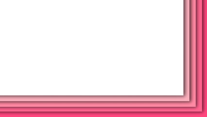 Abstract cutting paper corner. Geometric paper pattern. Pink paper border gradations.