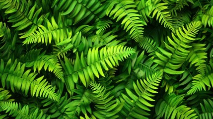 Perfect natural fern pattern, beautiful background made with young green fern leaves.