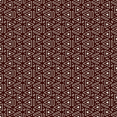 Contemporary geometric pattern. Repeated triangles motif. Modern geo abstract background. Seamless surface design. Ornamental wallpaper. Digital paper, textile print. Vector illustration