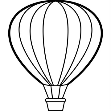 recommend clip art: air balloon outline coloring book page line art illustration digital drawing