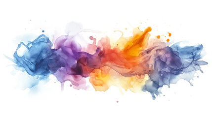 Watercolor Painting Textured isolated on a transparent background