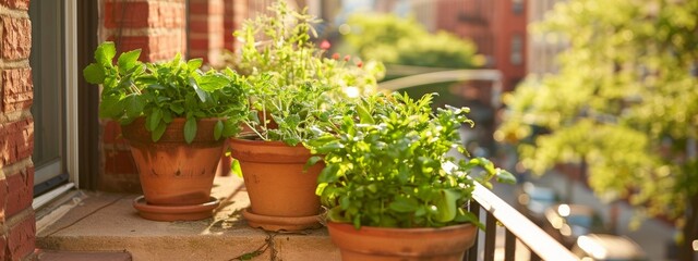 Urban Balcony Garden - Sustainable Living, Compact Space Cultivation, Plants and Vegetables