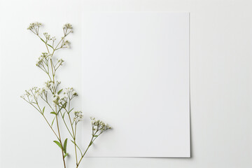 Inspired by the best-selling images on stock sites, a simple, elegant image of a blank white paper on a white background. This image captures the minimalist beauty of a blank sheet of paper against a 