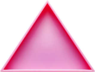 Vibrant pink triangle with gradient effect and smooth edges, perfect for geometric designs, modern art projects, and creative graphics.