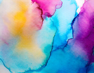 bright Abstract watercolor background. Generative AI.