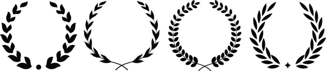 Illustration of laurel wreath floral, Branches of olives, symbol of victory