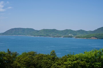 View of the Seto Inland Sea and islands from Yoshima Island