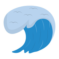 Summer Sea Waves Collection For Templet Design Elements