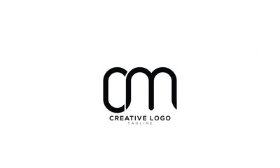 CM OM Abstract initial monogram letter alphabet logo design