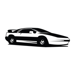 Naklejka premium 1976 lotus spirit silhouette. premium illustration vector design. best for logo, badge, emblem, icon, sticker design.