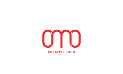CMO OMO Abstract initial monogram letter alphabet logo design