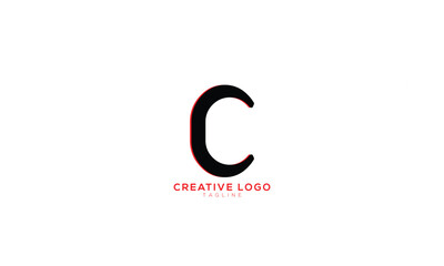 C CC Abstract initial monogram letter alphabet logo design