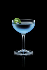 Martini with lime slices in a coupe glass