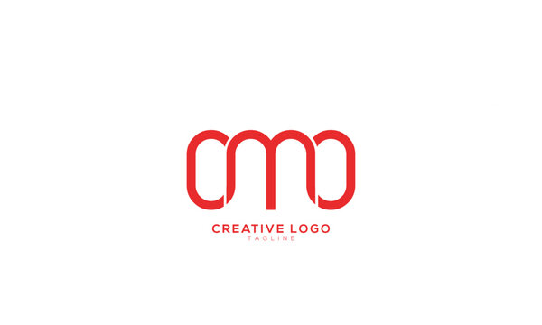 CMO OMO Abstract initial monogram letter alphabet logo design