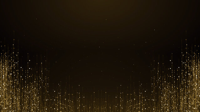 Gold particles golden dust bokeh event awards trailer titles cinematic concert openers luxury celebration background