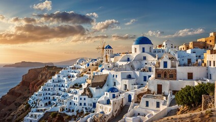 Fototapeta premium Golden Hour Over Aegean Sea