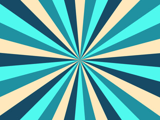 Swirling radial retro background. Vector illustration for swirl design. Spinning spiral vortex. Helical rotating beam. Unifying the psychedelic measurable line. Delightful sunshine.