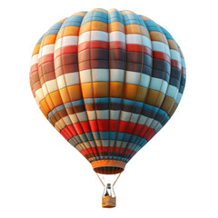 Naklejka premium Ultra-Simple Red Hot Air Balloon Icon: 3D Render in Blender - Front View - High Detail on White Background