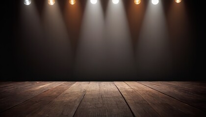 Studio background with realistic podium spotlight
