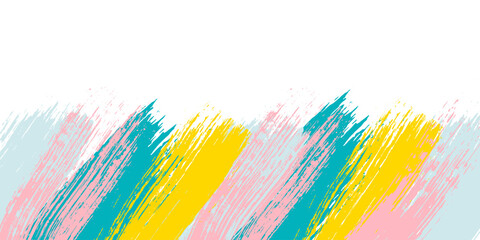 Obraz premium Art background with brush paint stroke in pastel colors. Vector illustration