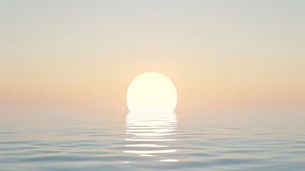 Obraz premium A minimalist white icon representing a sun, casting a gentle glow, captured in high-definition