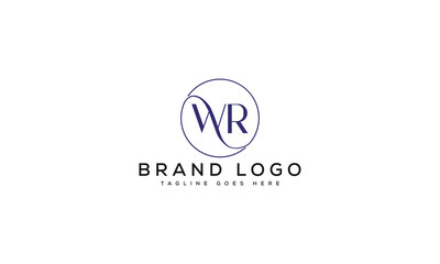 letter WR logo design vector template design for brand.