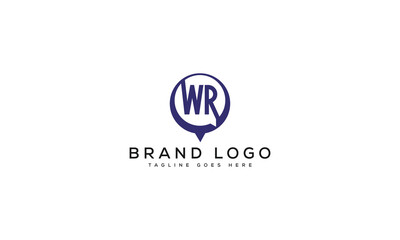 letter WR logo design vector template design for brand.