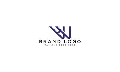 Obraz premium letter WH logo design vector template design for brand.