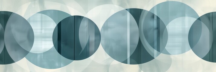 Abstract geometric design with overlapping blue circles and rectangles, creating a modern and stylish pattern, ideal for contemporary decor projects.