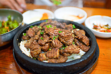 Jeonju Tteokgalbi, a Korean food that makes you want to eat more and more.