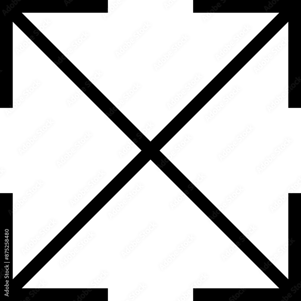 Poster full screen vector icon. full screen and exit full screen icon. scalability arrow mark icons in flat