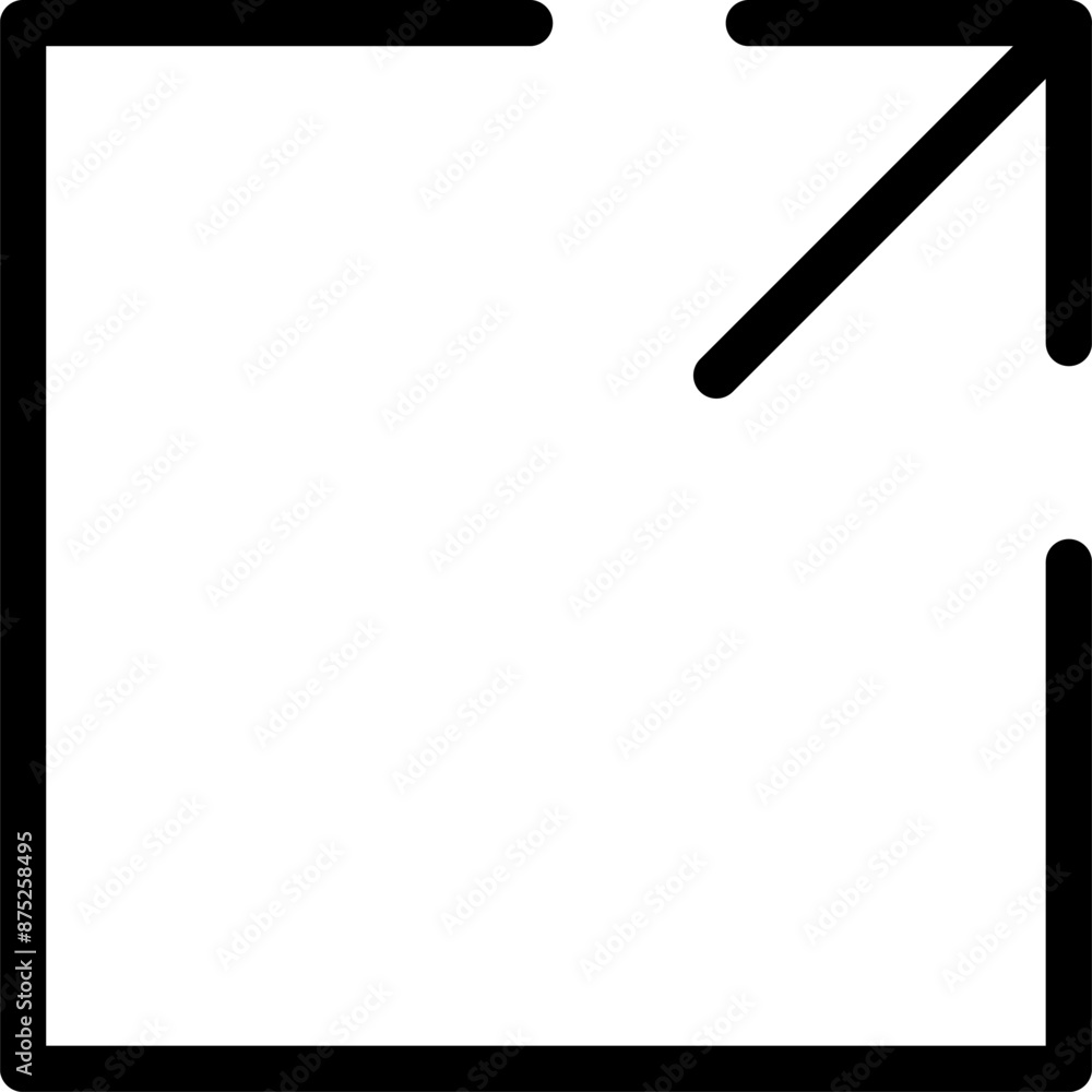 Poster full screen vector icon. full screen and exit full screen icon. scalability arrow mark icons in flat