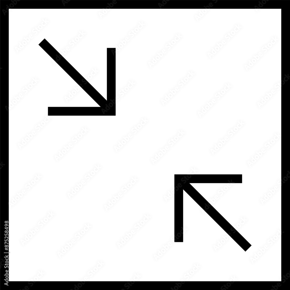 Poster full screen vector icon. full screen and exit full screen icon. scalability arrow mark icons in flat