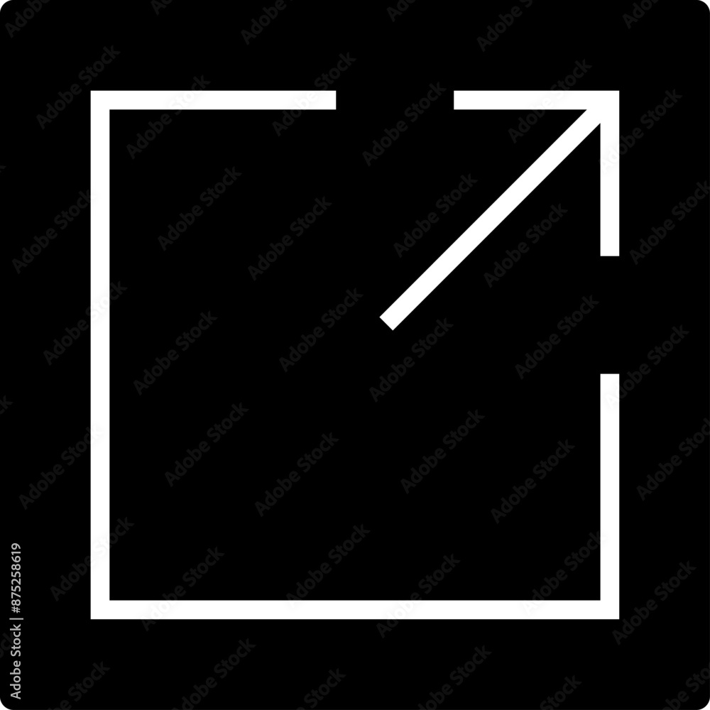 Poster full screen vector icon. full screen and exit full screen icon. scalability arrow mark icons in flat