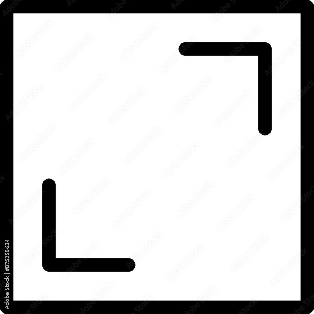 Poster full screen vector icon. full screen and exit full screen icon. scalability arrow mark icons in flat