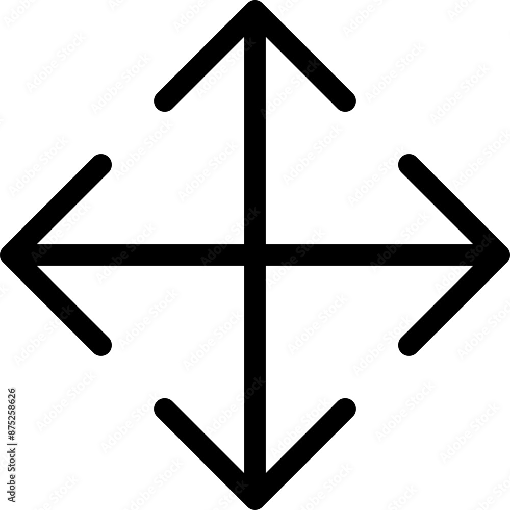 Poster full screen vector icon. full screen and exit full screen icon. scalability arrow mark icons in flat