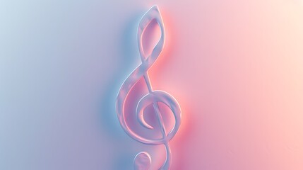 A white background showcasing a musical note icon, capturing the essence of music and rhythm, in vibrant