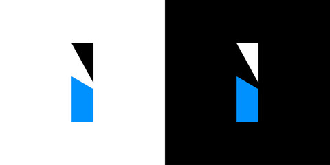Letter I icon logo modern abstract creative symbol design vector
