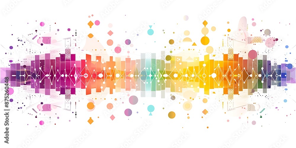 Poster the design includes bold outlines, flat colors, simple shapes, a large triangle shape at one end and