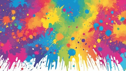 carnival of colors rainbow hues tiedye and vibrant pai flat banner theme