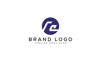 letter RE logo design vector template design for brand.