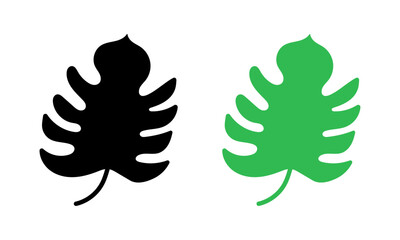 Vector Leaf In Black And Green