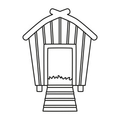 outline chicken coop © StockVector