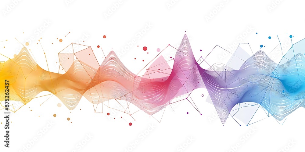 Poster the design includes bold outlines, flat colors, simple shapes, a large triangle shape at one end and