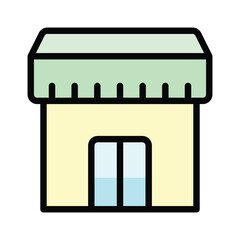 Store icon, vector illustration, filled style, best used for web