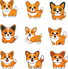 Welsh Corgi  design ,animal vector design