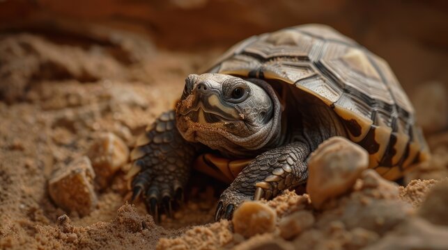 turtle on a rock