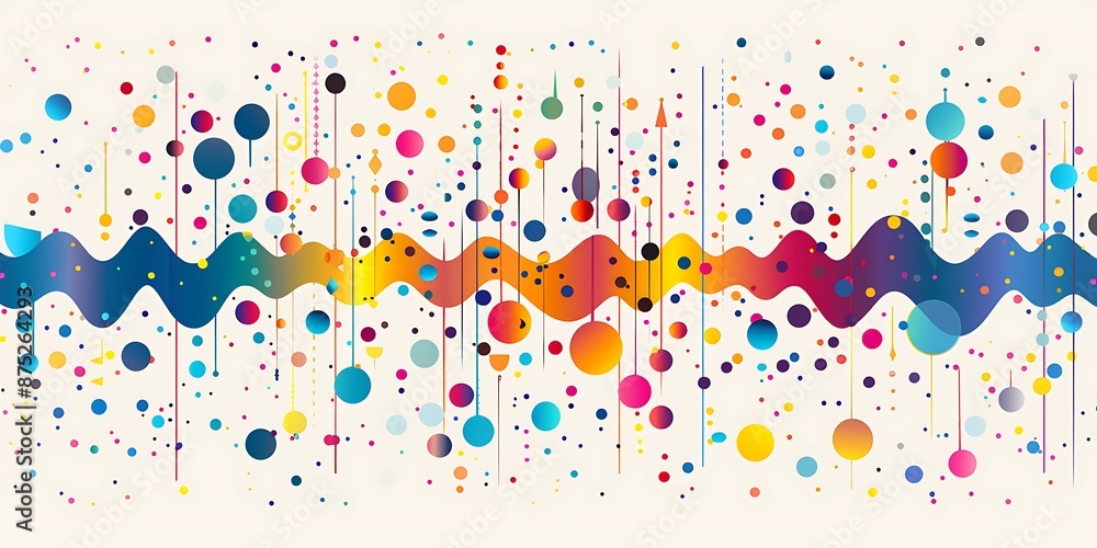 Poster the design includes bold outlines, flat colors, simple shapes, a large triangle shape at one end and